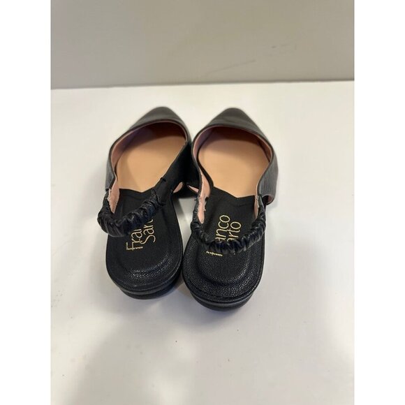 Franco Sarto Briella Flat in Black Leather PointySlingback Shoes Size 8.0 - Picture 7 of 12